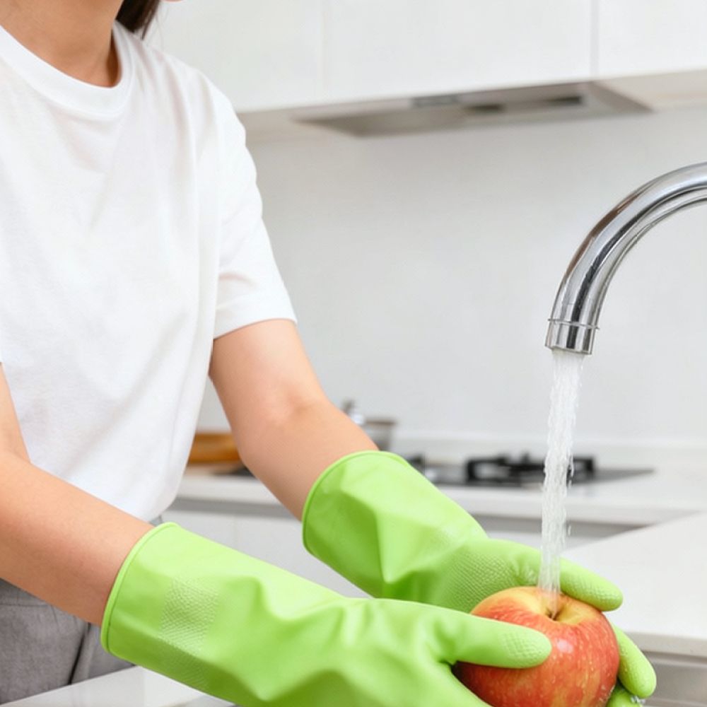 Guantes de cocina de nitrilo r - Dish Glove Rubber reseña y precio